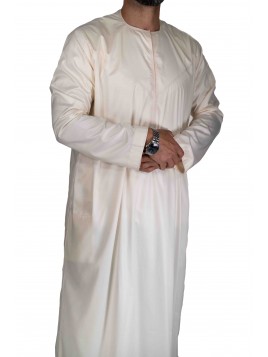 Qamis Emirati Weiß - Satin...