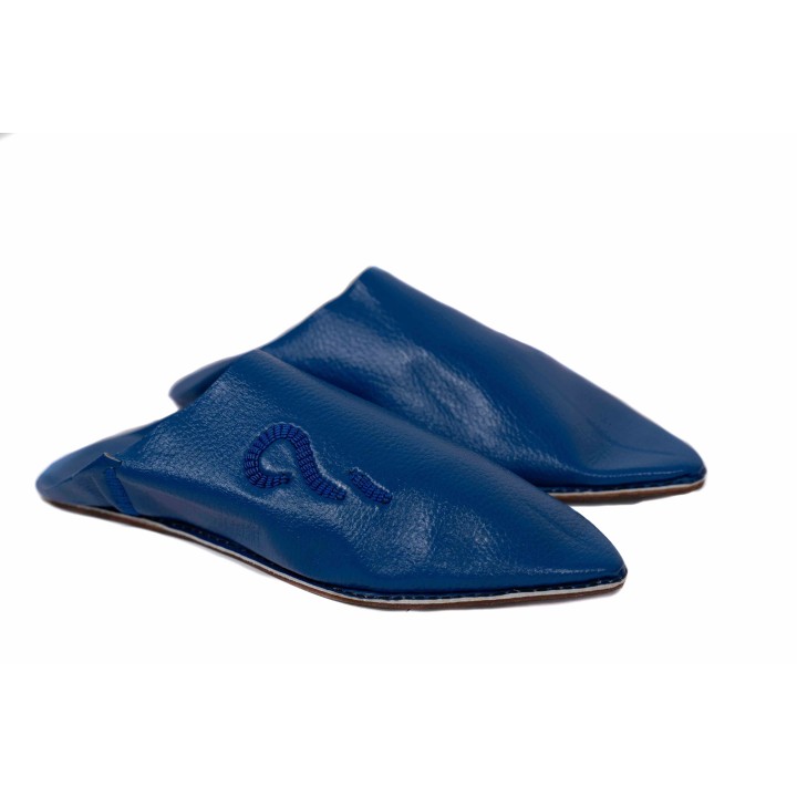 Marokkanische Babouche für Männer -Blau