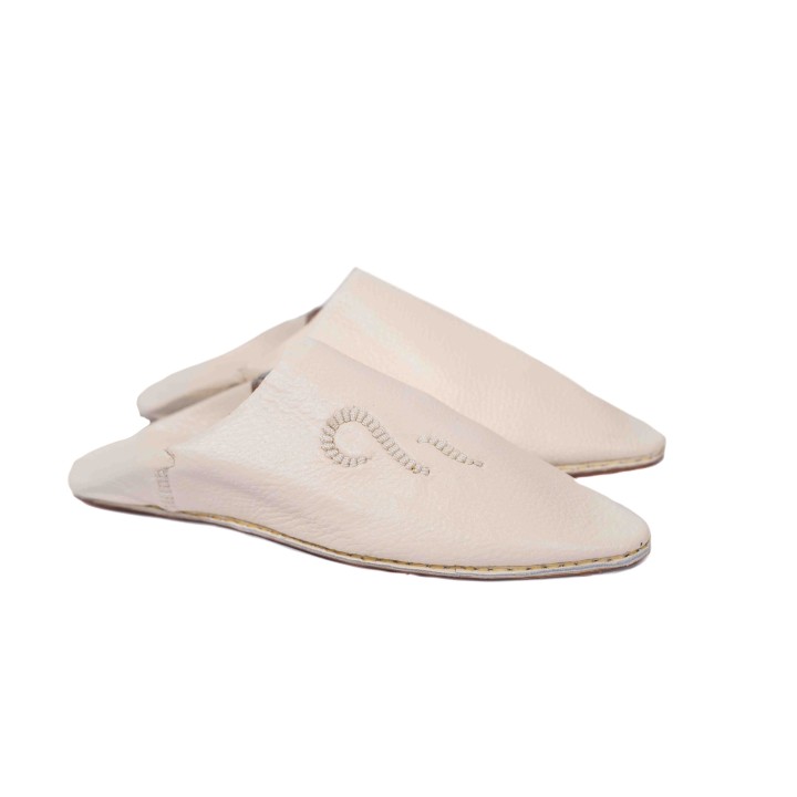 Marokkanische Babouche für Männer - Creme