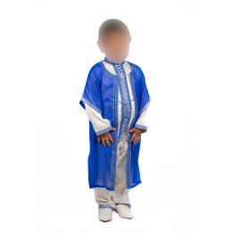 Jabador enfant 3 pièces - Tenue de circoncision enfant - Bleu