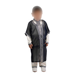 Jabador Kind 3-teilig - Beschneidungsanzug Kind - Marineblau / Schwarz