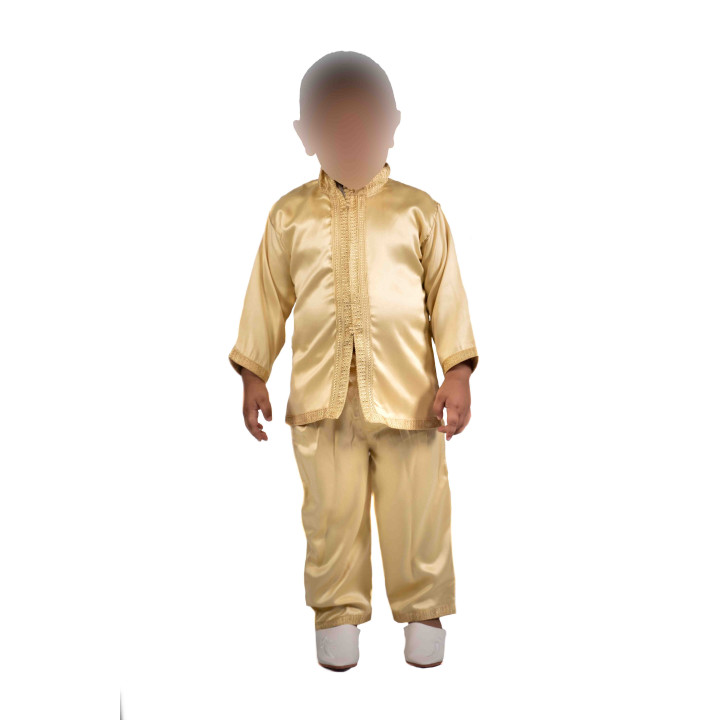 Jabador enfant 2 pièces - Tenue de circoncision enfant - Jaune