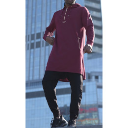Qamis court basic hood bordeaux /or