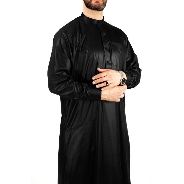 Set Qamis Nabil Saudi Schwarz
