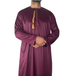 Qamis Omani Bordeaux - Satiniert