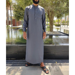 Qamis Saoudien Gris foncé - Coton
