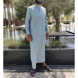 Qamis Saoudien Vert eau - Coton