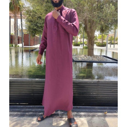 Saudi-Arabischer Qamis Bordeaux - Baumwolle