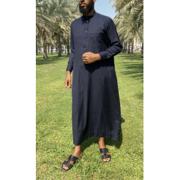Qamis Saoudien Bleu nuit - Coton