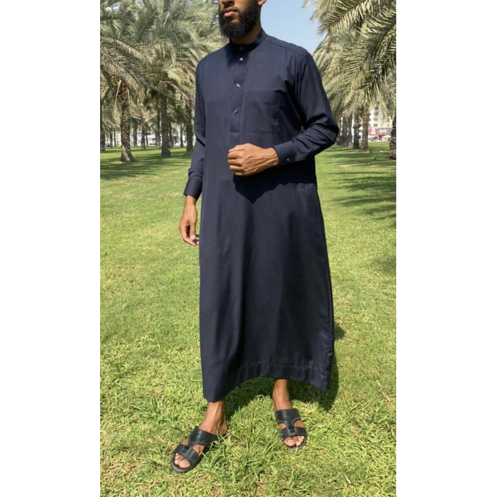Qamis Saoudien Bleu nuit - Coton