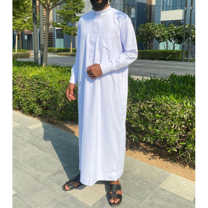 Qamis Saoudien Blanc - Coton