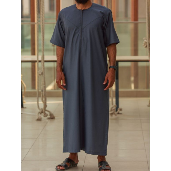 copy of Qamis emirati coton manches courtes Noir