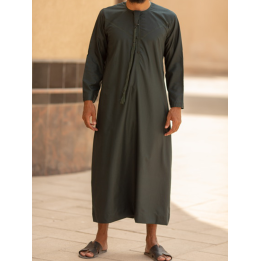 Qamis Emirati Flaschengrün - Baumwolle