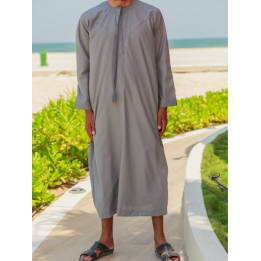 Qamis Emirati Gris clair - Coton