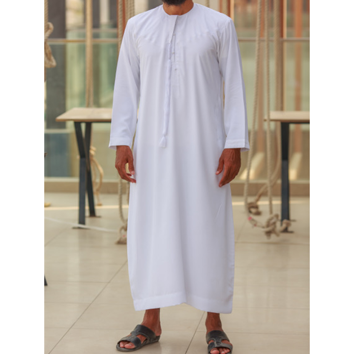 Qamis Emirati Blanc - Coton