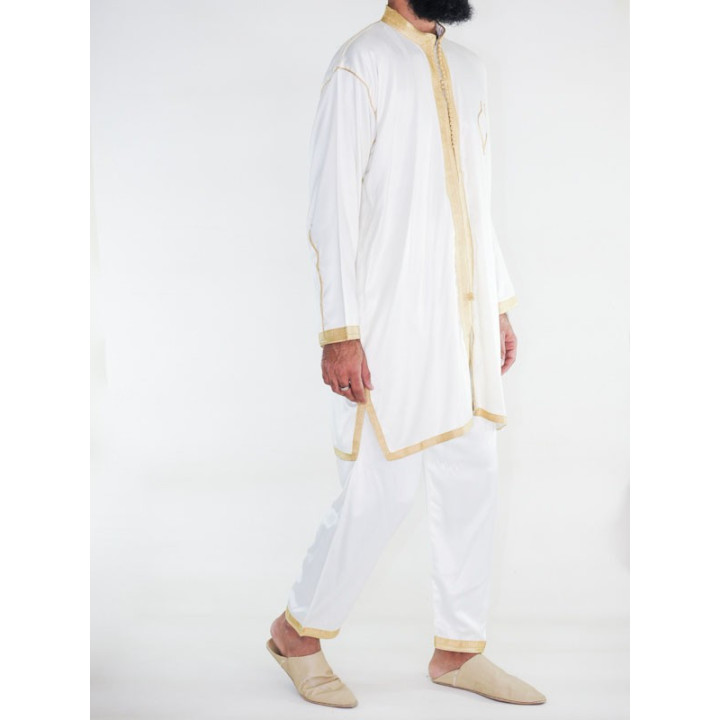 Jabador Mann 2 Teile - Off-White und Gold