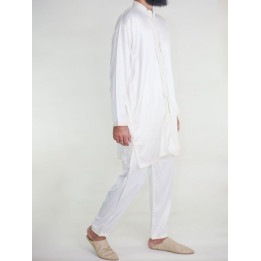 Jabador homme 2 Pièces - Blanc cassé et Broderie Crème