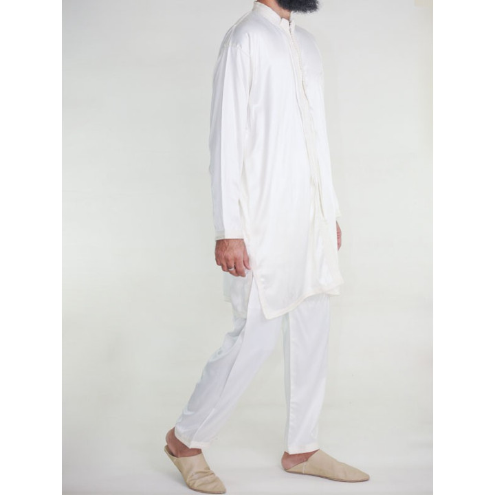Jabador Herren Zweiteiler - Off-White und Stickerei Creme