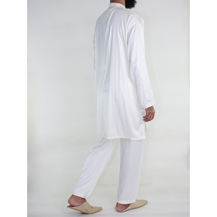 Jabador Herren Zweiteiler - Off-White und Stickerei Creme