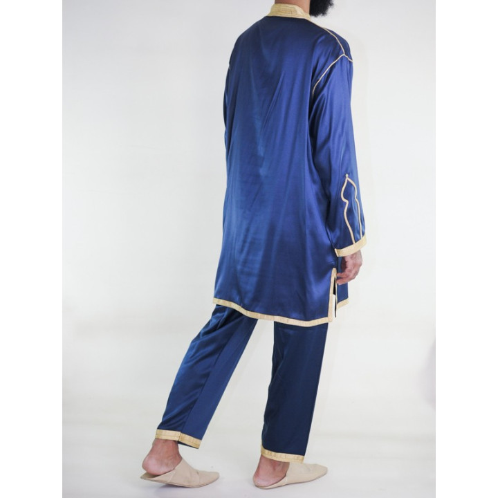 Jabador homme 2 Pièces - Bleu Marine broderie dorée