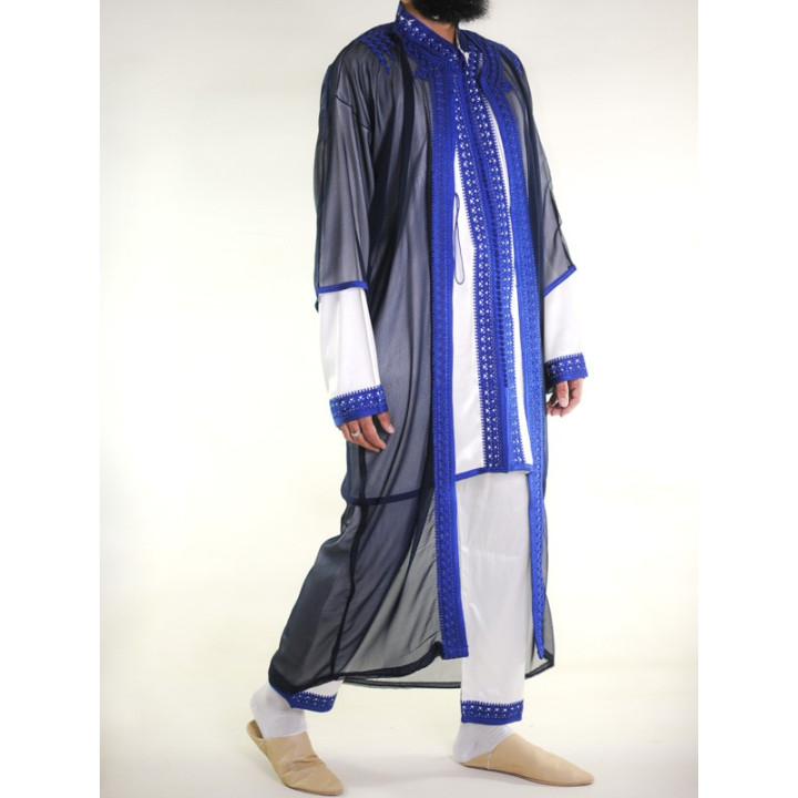 Jabador Herren 3-teilig - Off-White und Marineblau