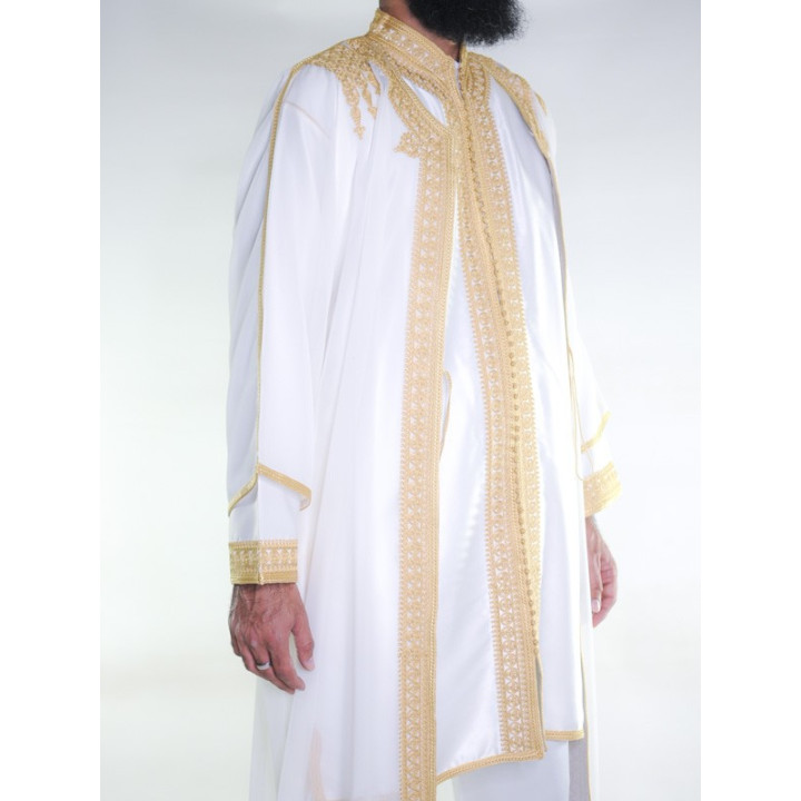 Jabador Mann 3-teilig - Off-White und Gold