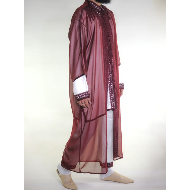 Jabador Mann 3-teilig - Off-White und Bordeaux