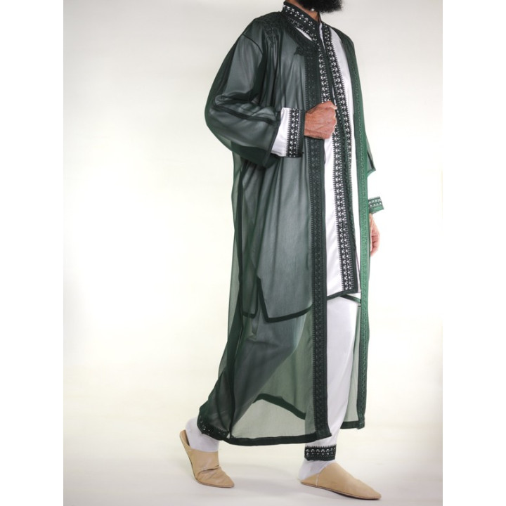 Jabador Mann 3-teilig - Off-White und Grün
